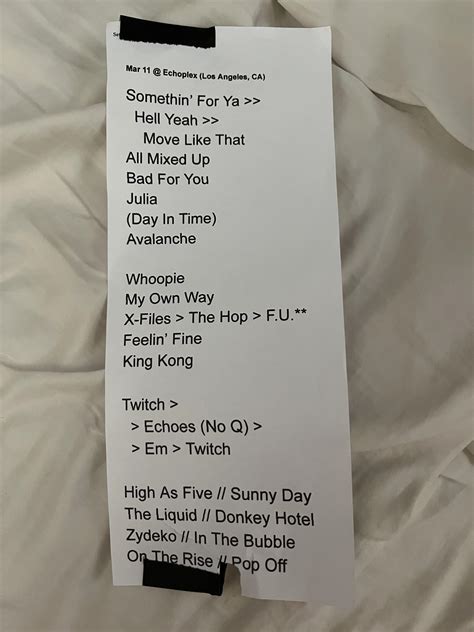 Pigeons Playing Ping Pong Setlist at The Echoplex in Los Angeles (3/11/2022) : r/jambands