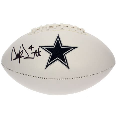 Dak Prescott Autographed Signed Dallas Cowboys White Panel Football - JSA - Certified Authentic ...