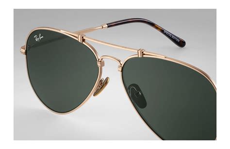 Ray-Ban Aviator Titanium White Gold in Green - Lyst