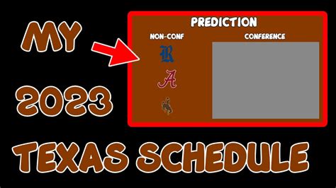 PREDICTION: 2023 Texas Football Schedule