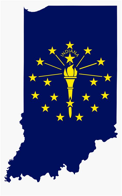 Indiana State Flag Map, HD Png Download - kindpng