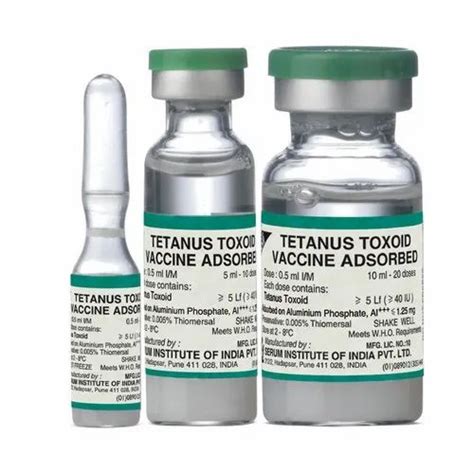 Tetanus Toxoid Vaccine Adsorbed at Rs 500/piece | Anti Cancer Medicine in New Delhi | ID ...