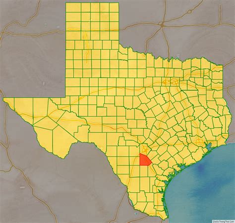 Map of Atascosa County, Texas - Thong Thai Real