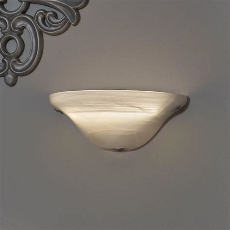 Half Moon Sconce Wall Mount Lamp Battery Operated Light Frosted Marble Glass New 840594090168 | eBay