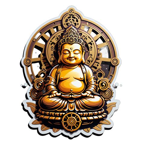 I made an AI sticker of steampunk buddha