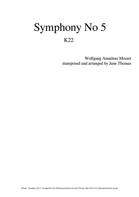 Symphony No.5 in B-flat major, K.22 (Mozart, Wolfgang Amadeus) - IMSLP ...