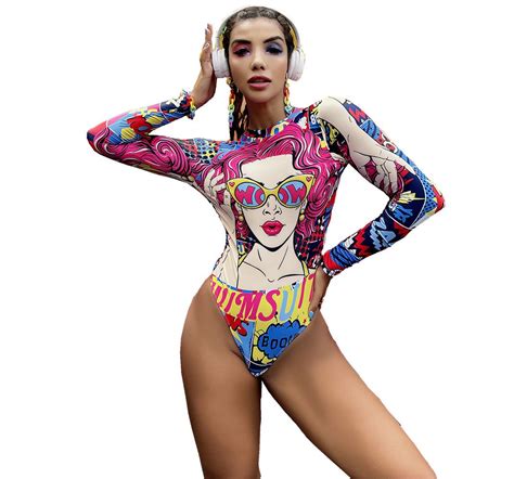 Swimwear Ladies Wetsuit Swimsuit Bodysuit Beach Wear Long Sleeve Romper ...