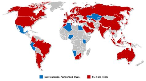 World map of 5G Field Trials. | Download Scientific Diagram