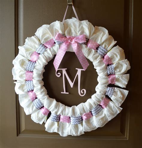 CUSTOM Personalized Diaper Wreath Any by PolkaDotsandZigZags