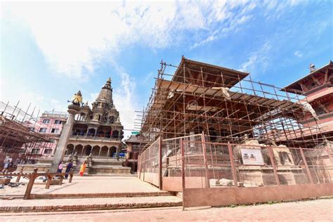 Massive Earthquake Aftermath of Patan Durbar Square Editorial ...