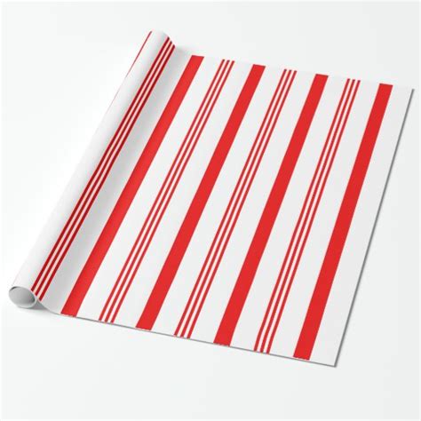 Big Candy Cane Stripes Wrapping Paper | Zazzle.com