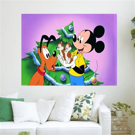 Mickey Pluto Chip And Dale Poster 24x18 inch