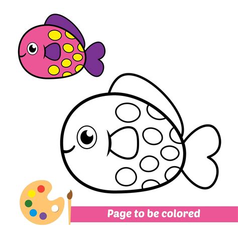 Coloring book, fish vector image 3422920 Vector Art at Vecteezy