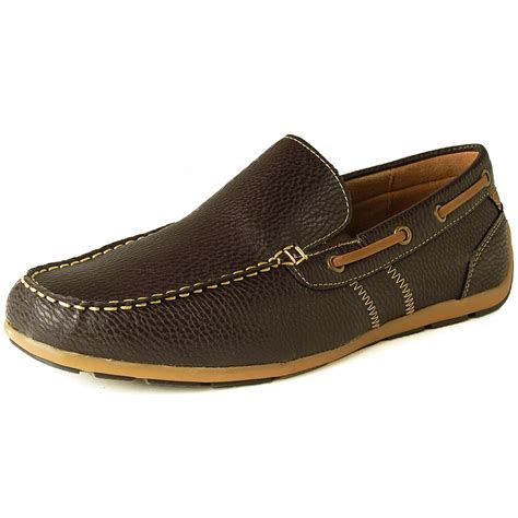 GBX Mens Casual Loafers Slip On Double Gore Moc Toe Boat Shoes Comfort ...