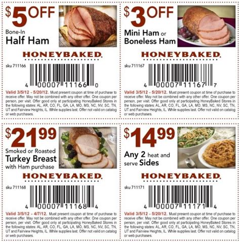 Honey Baked Ham Coupon January 2016 Codes Gift Cards | Free Printable ...