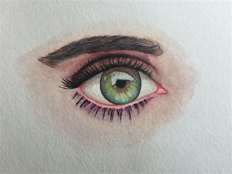 Eye Painting, Watercolor, 5x5" : r/Art