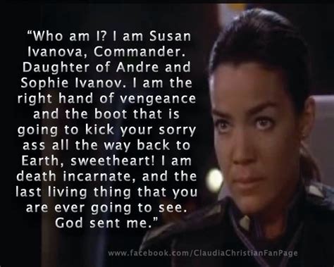 "Who am I?" - Cmdr. Susan Ivanova, Babylon 5 | Babylon 5, Best sci fi shows, Babylon