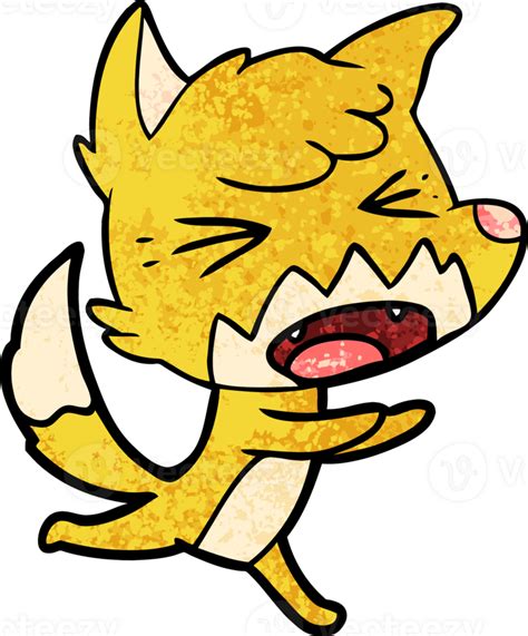 angry cartoon fox running 40217725 PNG