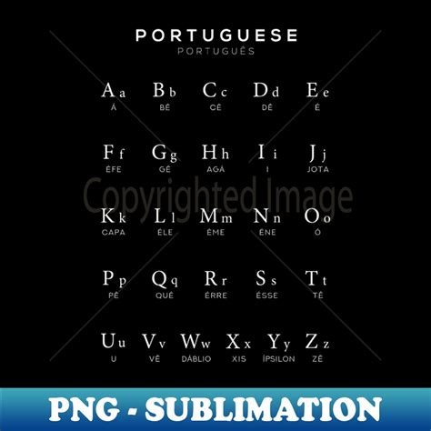 Portuguese Alphabet Chart Portugal Language Chart Black - De - Inspire Uplift