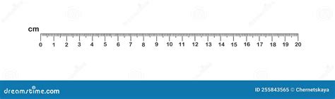 Measuring Length Markings in Centimeters of Ruler on White Background. Illustration Stock ...