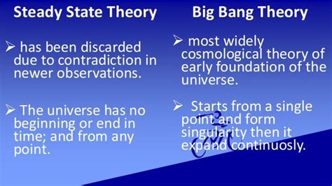 Steady state theory