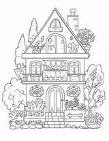 Small House Aesthetic Coloring Page  85 X 11 Free Download In 2024 sketch template