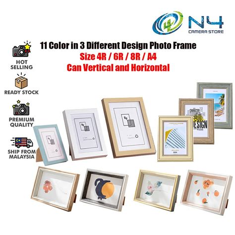 4R & 6R & 8R Modern Design Wood Photo Frame, Furniture & Home Living, Home Decor, Frames ...