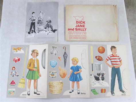 1963, Dick, Jane & Sally Cutouts, Scott, Foresman & Company, Nice! | #1901484488