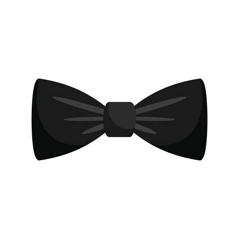 Black bow tie icon, flat style 14497774 Vector Art at Vecteezy