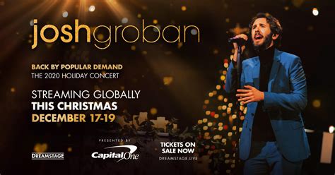 Josh Groban: 2020 Holiday Concert Encore Presentation - Live in concert ...