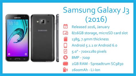 Galaxy J3 2016 Specification - YouTube