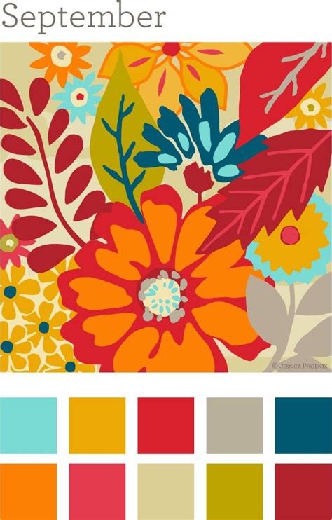 Fall color palette, September colors, Color schemes