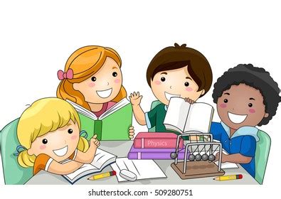 Illustration Diverse Group Preschool Kids Studying: Vector có sẵn (miễn ...