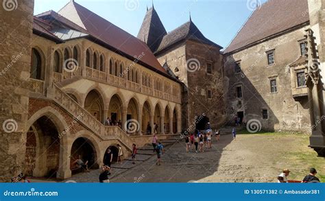 Corvin castle in Romania editorial photography. Image of drawbridge ...