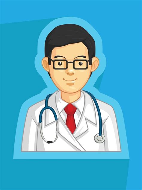 doctor en medicina médico general médico perfil avatar dibujos animados 2181615 Vector en Vecteezy