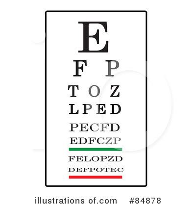 Eye Chart Clipart #84878 - Illustration by Pams Clipart