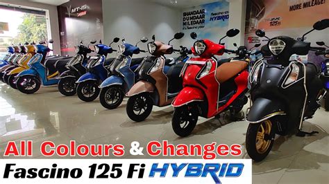 2022 Yamaha Fascino 125 HYBRID😍All Colours | Changes | On Road Price ...