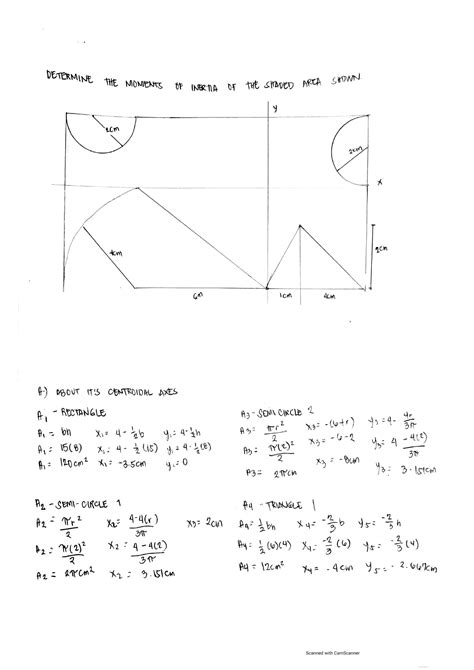 SOLUTION: Statics moments of inertia example - Studypool