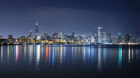 Chicago Skyline Night Wallpapers - Wallpaper Cave