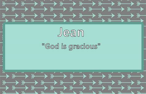 Jean - What does the unisex name Jean mean? (Name Image)