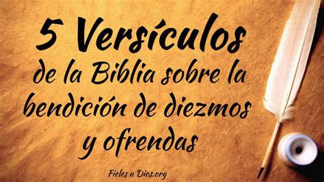 5 Versículos de la Biblia Sobre la Bendición de Diezmos y Ofrendas ...