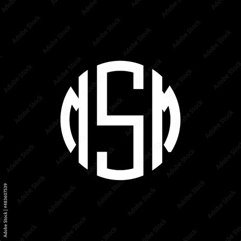 MSM letter logo design. MSM modern letter logo with black background ...