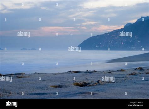 Sunset on Ipanema beach Stock Photo - Alamy