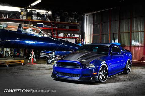 Blue Shelby GT500 with a Carbon Fiber Cowl Hood Mustang Parts, Ford ...