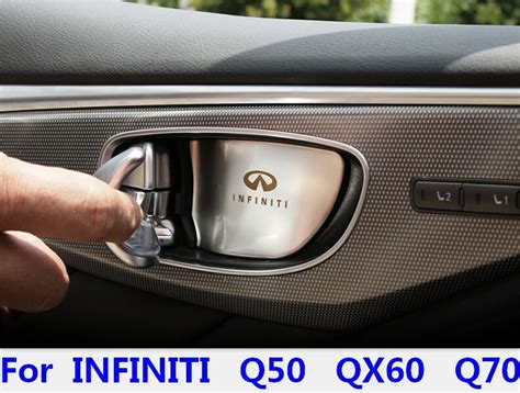 interior Accessories chrome for infiniti Q50 QX60 Q70 FJ35 inside door ...