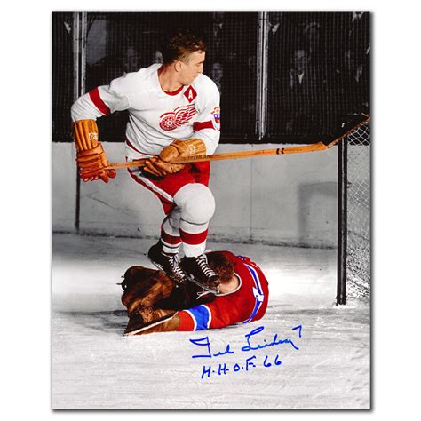 Ted Lindsay Detroit Red Wings vs. Gerry McNeil Autographed 8x10 - NHL ...