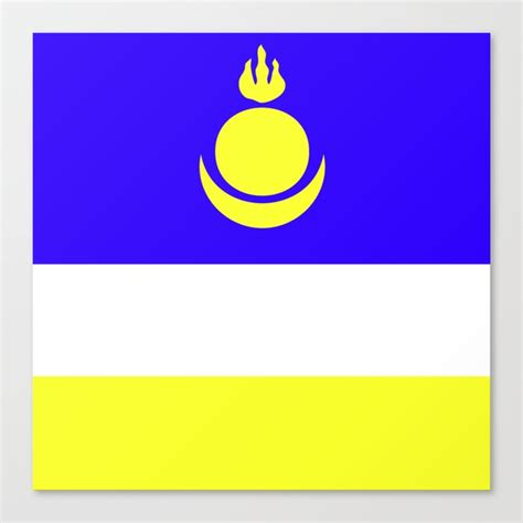 Buryatia flag emblem Canvas Print by textures | Society6