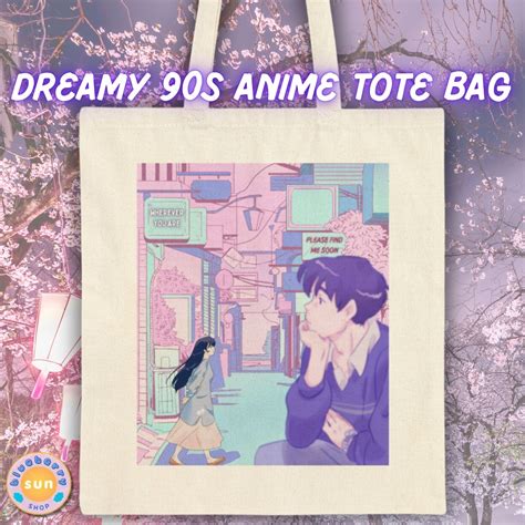 Anime Tote Bag Dreamy Anime Tote Anime Lover Tote Bag Canvas Tote Bag ...