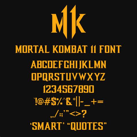 I re-created the MK11 font including all of the symbols : r/MortalKombat