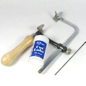 Jewelers Saw Kit 1 Saw Frame, 1 Dozen 003 Saw Blades and Saw Blade Lube With Blade Installing ...